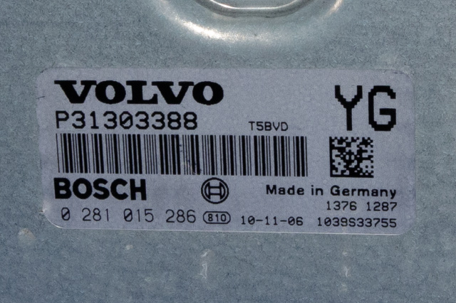 Styreenhet motor til Volvo XC60 2008-2013 (Type I, Fase 1)  (BOSCH|0 281 015 286|P31303388|)