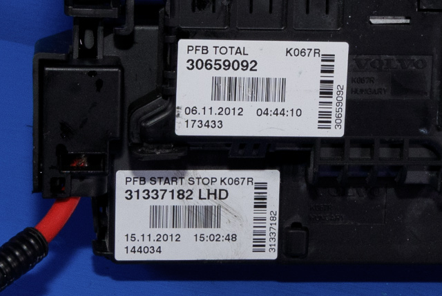 Sikringsboks til Volvo V60 2010-2013 (Type I, Fase 1)  (VOLVO|30659092|)