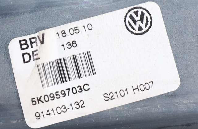 Ruteheis venstre bak til VW Golf VI 2008-2012  (VAG|5K0 959 703 C|)