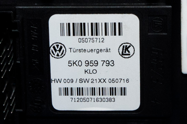 Ruteheis, kun motor, venstre foran til VW Caddy 2015-2020 (Type III, Fase 3)  (VAG|2K5 959 701|5K0 959 793|)