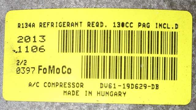 Aircondition kompressor til Ford Kuga 2013-2019  (FORD|DV61-19D629-DB|)