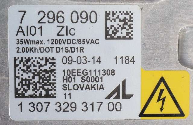Styreenhet xenon/ballast til BMW 3-Serie 2012-2018 (F30/F31/F34) (F30/F31/F34) (BMW|7 296 090|)