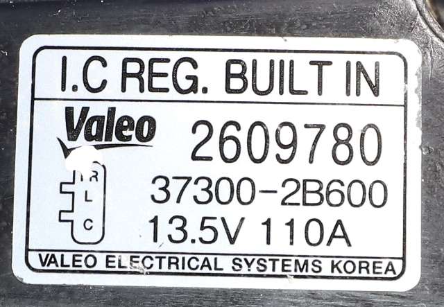 Dynamo til Hyundai Ix35 2010-2015  (VALEO|2609780|37300-2B600. 13|)