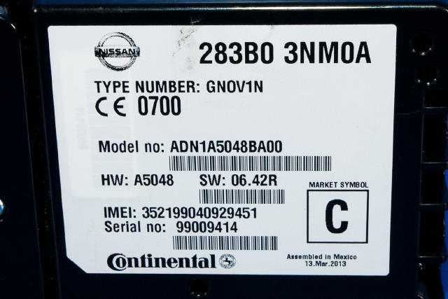 Styreenhet diverse til Nissan Leaf 2011-2017 (Type I)  (NISSAN|283B0-3NM0A|)