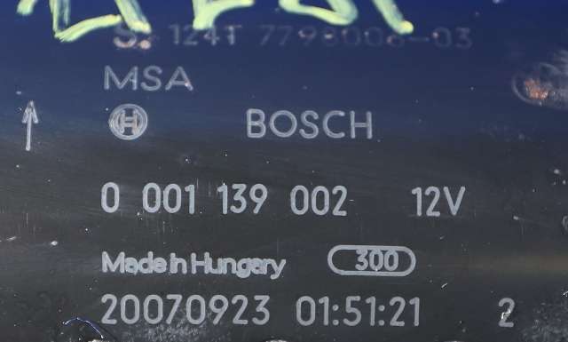 Starter diesel til BMW 1-Serie 2004-2011 (E81/E82/E87/E88) (E81/E82/E87/E88) (BOSCH|0 001 139 002|12.41-7 798 006|)