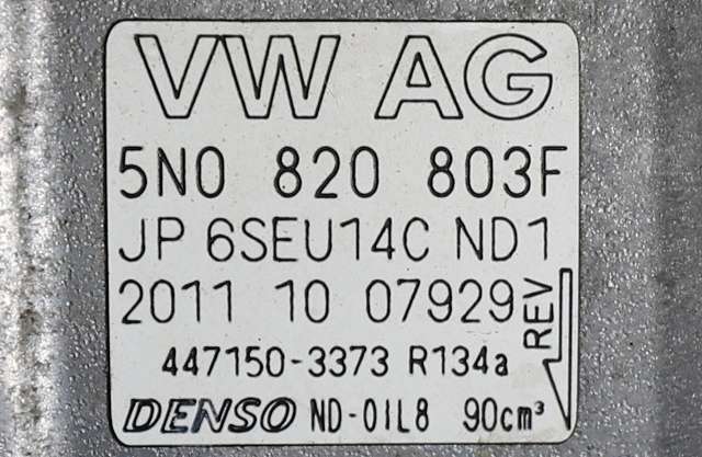 Aircondition kompressor til VW Golf VI 2008-2012  (DENSO|447150-3373|5N0 820 803 F|)