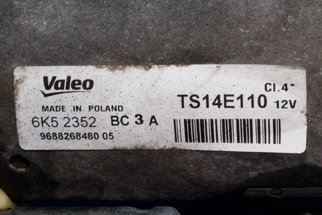 Starter diesel til Peugeot Partner 2015-2019 (Type II, Fase 2)  (VALEO|TS14E110|96 882684 80|)