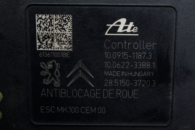 ABS sentral til Citroën C3 2010-2016 (Type II) (CITROEN|98 068918 80|)