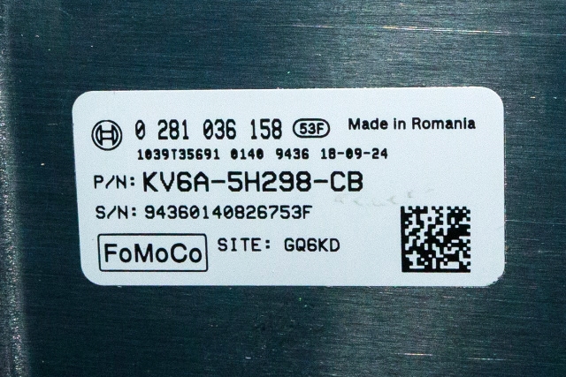 Styreenhet diverse til Ford Transit Connect 2018-->> Type II, Fase 2  (BOSCH|0 281 036 158|KV6A-5H298-CB|)