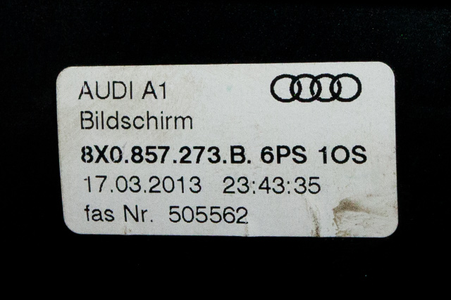 Instrument head-up display (HUD) til Audi A1 2010-2014 (Type I, Fase 1)  