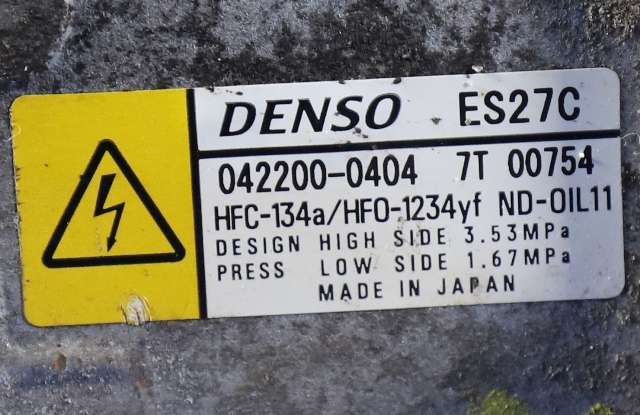 Aircondition kompressor hybrid til Toyota Prius +7 2012-2020 (Type III) (stasjonsvogn) (stasjonsvogn) (DENSO|042200-0404|)