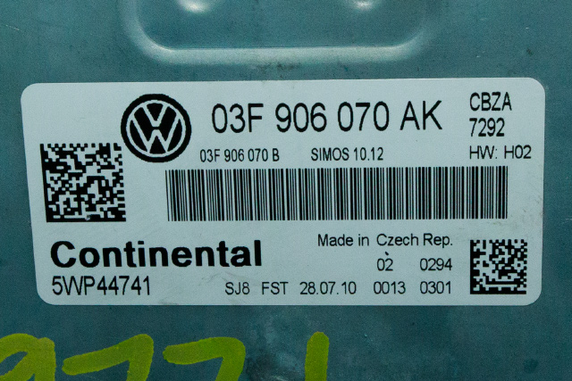 Styreenhet motor til VW Golf VI 2008-2012  (CONTINENT|5WP4 4741|03F 906 070 AK|)