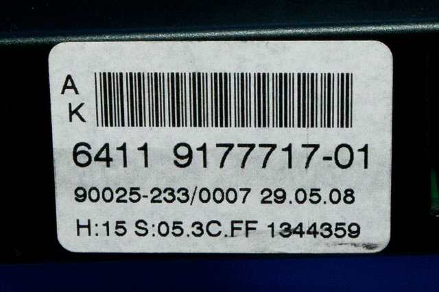 Varmeapparat betjening til BMW 5-Serie 2003-2010 (E60/E61) (E60/E61) (BMW|9 177 717|)