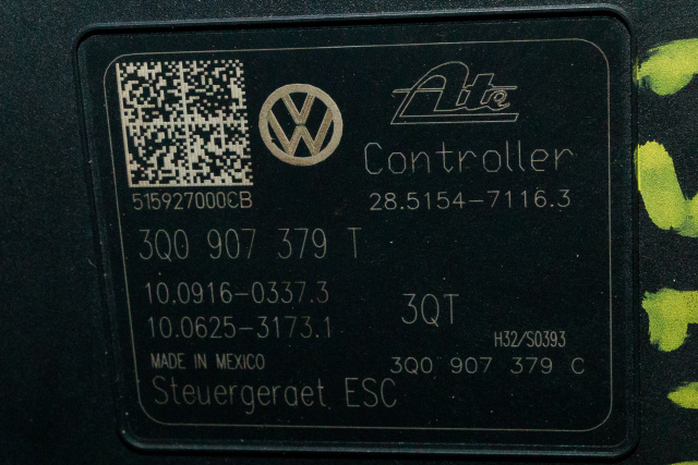 ABS sentral til Škoda Octavia 2013-2016 (Type III, Fase 1)  (VAG|3Q0 614 517 T|)