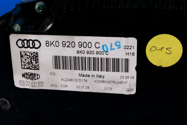 Instrumentpanel til Audi A4 2007-2014 (Type IV) (B8) (B8) (VAG|8K0 920 900 C|)