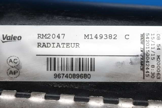 Radiator (automat gir) til Peugeot Partner 2015-2019 (Type II, Fase 2)  (PEUGEOT|96 740896 80|)