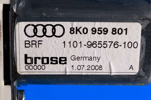 Ruteheis, kun motor, venstre foran til Audi A4 2007-2014 (Type IV) (B8) (B8) (VAG|8K0 959 801|)