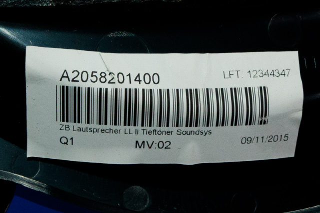 Bilstereo høyttaler til Mercedes C-Klasse, Coupe/Cab 2015-2018 (Fase 1) (C205) (C205) (MERCEDES|A 205 820 14 00|)