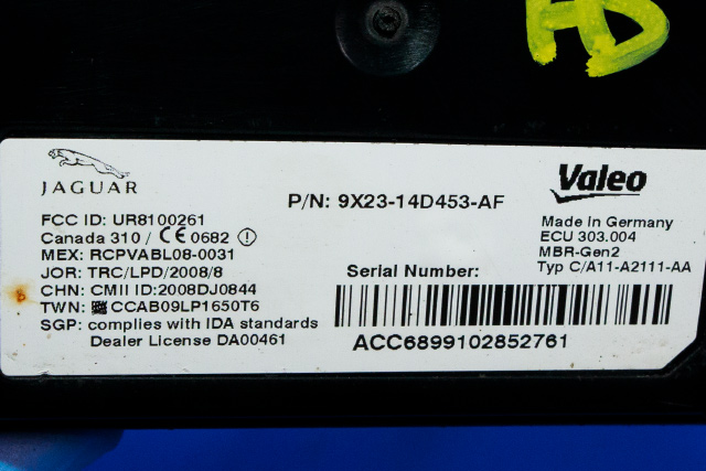 Styreenhet diverse til Jaguar XF 2008-2015 (X250) (X250) (JAGUAR|9X23-14D453-AF|)