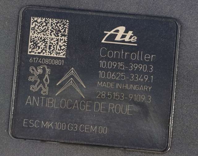 ABS sentral til Peugeot 2008 2013-2019 (Type I) (PEUGEOT|98 179613 80|)