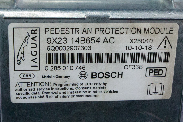 Styreenhet airbag hovedsensor til Jaguar XF 2008-2015 (X250) (X250) (BOSCH|0 285 010 746|9X23-14B654-AC|)
