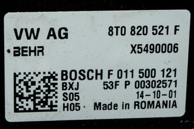 Varmeapparat motor til Audi A4 2007-2014 (Type IV) (B8) (B8) 