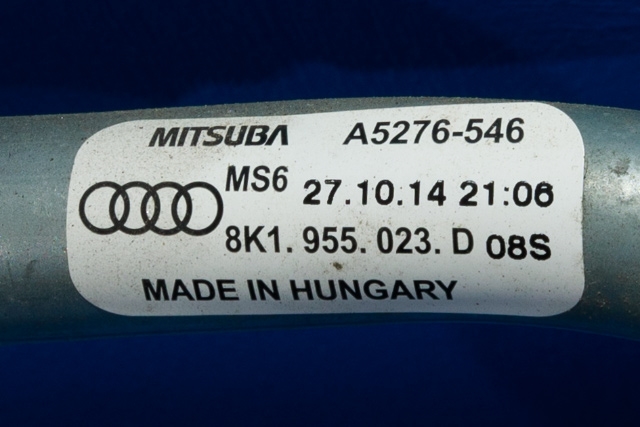 Viskermotor frontrute komplett m/overføring til Audi A4 2007-2014 (Type IV) (B8) (B8) (VAG|8K1 955 023 D|8K1 955 119 B|)