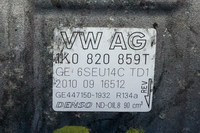 Aircondition kompressor til VW Golf VI 2008-2012  (DENSO|447150-1932|1K0 820 859 T|)