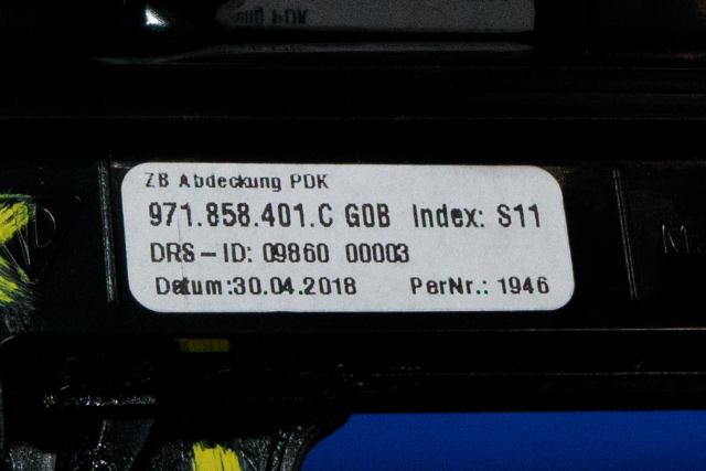 Varmeapparat betjening til Porsche Panamera 2017-->> (Type II) (971) (971) (PORSCHE|971 919 611 G|)