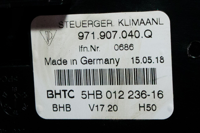 Styreenhet klima/aircondition til Porsche Panamera 2017-->> (Type II) (971) (971) (PORSCHE|971 907 040 Q|)