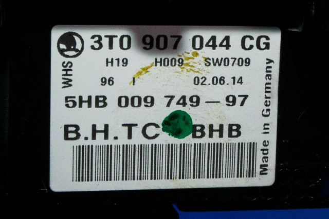 Varmeapparat betjening til Škoda Superb 2008-2015 (Type II)  (HELLA|5HB 009 749-97|3T0 907 044 CG|)