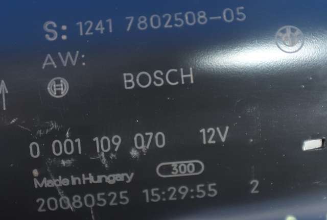 Starter diesel til BMW 5-Serie 2003-2010 (E60/E61) (E60/E61) (BOSCH|0 001 109 070|12.41-7 802 508|)