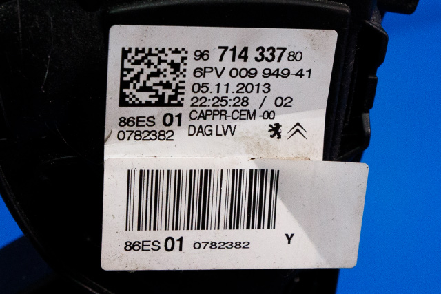 Pedal gass til Peugeot 208 2012-2019 (Type I)  (HELLA|6PV 009 949-41|96 714337 80|)