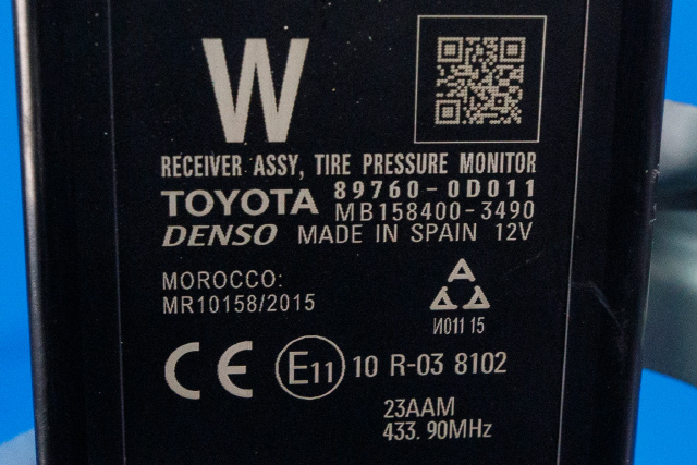 Sensor dekktrykk til Toyota Yaris 2014-2020 (Type III, Fase 2)  (TOYOTA|89760-0D011|)