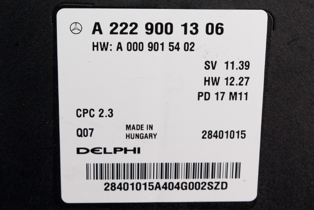 Styreenhet diverse til Mercedes GLC 2015-2022 (X253) (X253) (MERCEDES|A 222 900 13 06|)