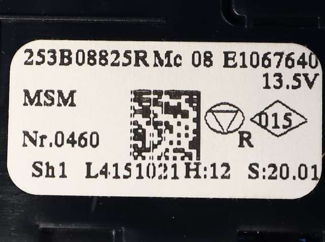 Bilstereo betjeningspanel til Renault Zoe 2013-2019 (Fase 1)  (RENAULT|253B 08825R|)