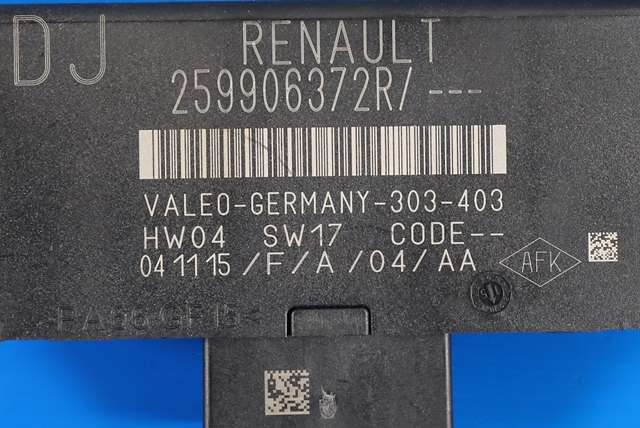 Styreenhet parkering til Renault Zoe 2013-2019 (Fase 1)  (RENAULT|2599 06372R|)