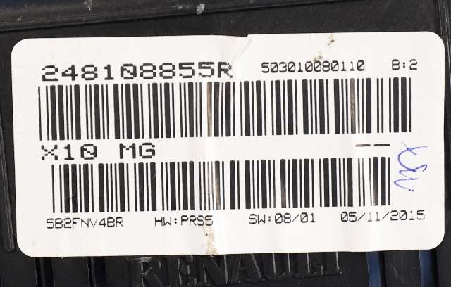Instrumentpanel til Renault Zoe 2013-2019 (Fase 1) (RENAULT|2481 08855R|)