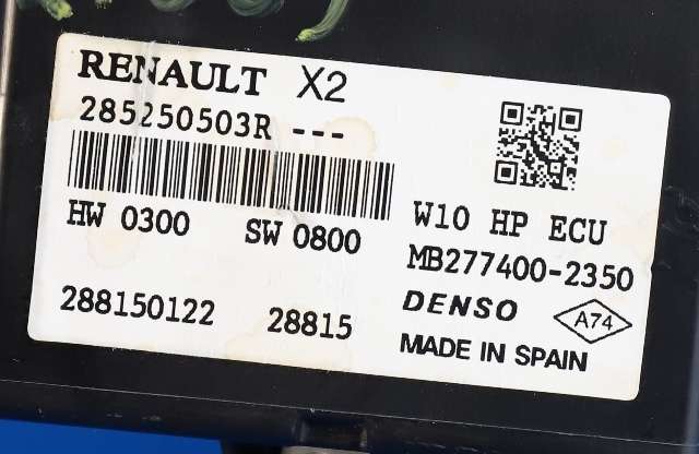 Styreenhet klima/aircondition til Renault Zoe 2013-2019 (Fase 1)  (RENAULT|2852 50503R|)