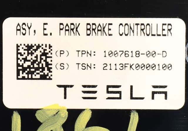 Styreenhet elektrisk parkbrems (EPB - Electric Parking Brake) til Tesla Model S 2013-2016 (Fase 1)  (TESLA|1007618-00-D|)