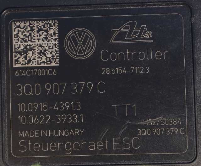 ABS sentral til Škoda Octavia 2013-2016 (Type III, Fase 1)  (VAG|3Q0 614 517 C|)