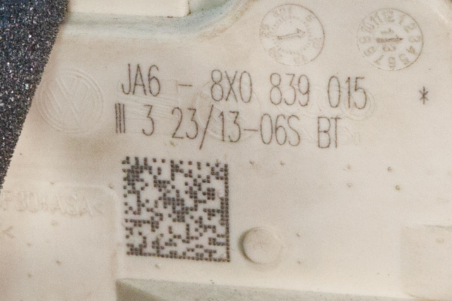 Låsekasse venstre bak til Audi A1 2010-2014 (Type I, Fase 1)  (VAG|8X0 839 015|)