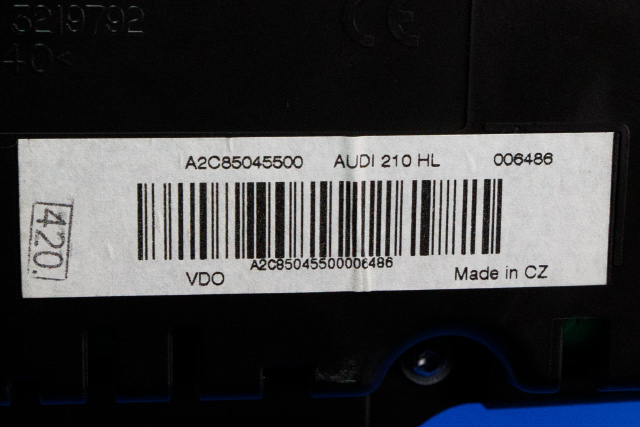 Instrumentpanel til Audi A1 2010-2014 (Type I, Fase 1)  (VAG|8X0 920 930 M|)
