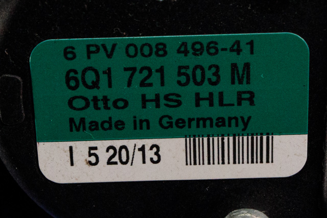 Pedal gass til Audi A1 2010-2014 (Type I, Fase 1) (HELLA|6PV 008 496-41|6Q1 721 503 M|)