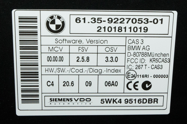 Styreenhet diverse til BMW X6 2008-2014 (E71/E72) (E71/E72) (BMW|9 227 053|)