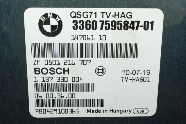 Styreenhet comfort (BCM) til BMW X6 2008-2014 (E71/E72) (E71/E72) (BOSCH|1 137 330 004|33.60-7 595 847|)