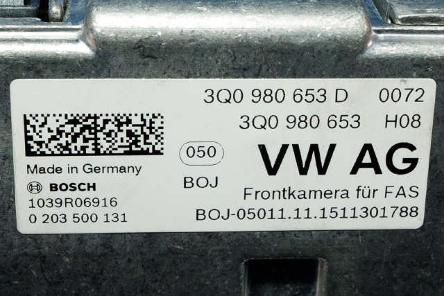 Kamera til VW Passat 2015-2019 (Fase 1) (B8) (B8) (VAG|3Q0 980 653 D|)