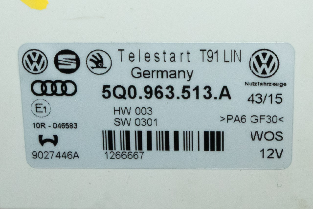 Varmeapparat diverse til VW Passat 2015-2019 (Fase 1) (B8) (B8) (WEBASTO|9027446A|5Q0 963 513 A|)