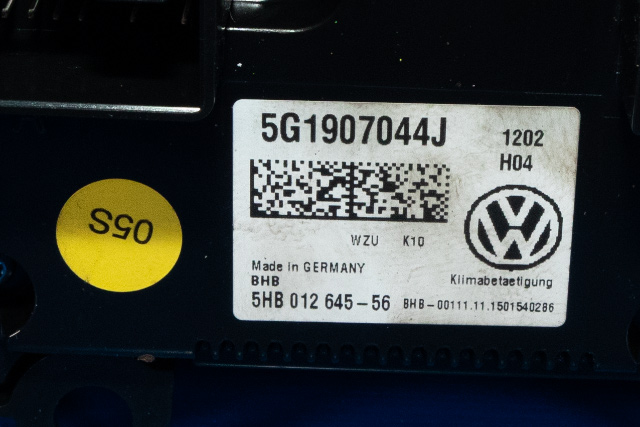 Varmeapparat betjening til VW Passat 2015-2019 (Fase 1) (B8) (B8) (VAG|5G1 907 044 J|)