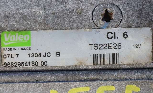 Starter diesel til Peugeot 308 2007-2011 (Type I, Fase 1) (VALEO|TS22E26|96 628541 80|)